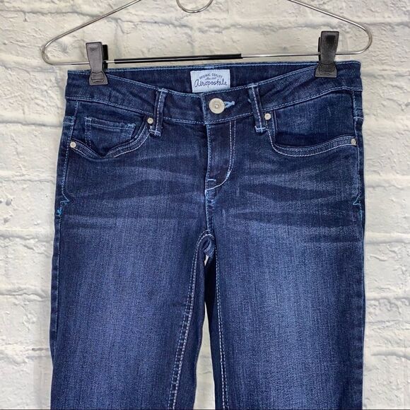Aeropostale Lola cropped jegging blue sz 3/4 - Picture 3 of 9